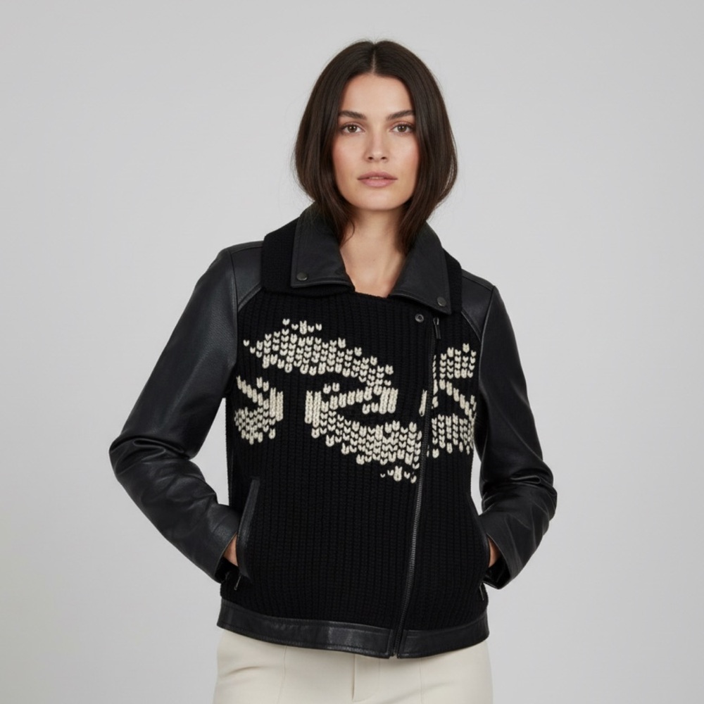 Anthropologie Black Leather Jacket